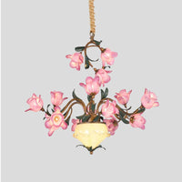15 Lights Chandelier Pendant Light American Flower Metal LED - Rebooters