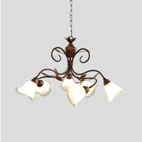 American Flower Chandelier Lamp 6 Lights LED Fixture Brown - Rebooters