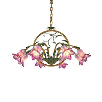 American Garden Lily Hanging Chandelier Metal LED Light - Rebooters