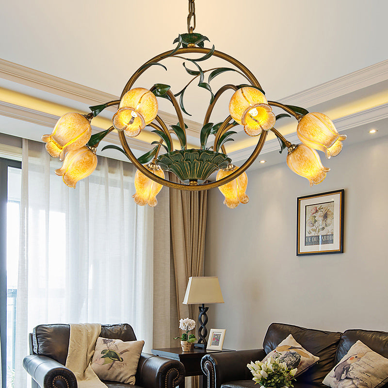 Metal Tulip Ceiling Chandelier Romantic Pastoral LED Light - Rebooters