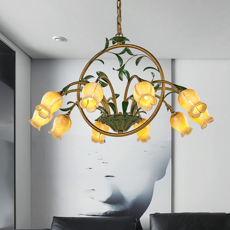 Metal Tulip Ceiling Chandelier Romantic Pastoral LED Light - Rebooters