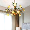 Pastoral Tulip Chandelier Lighting Fixture 12/20/30 Bulbs Metal LED Pendant Ceiling Light in Brass - Rebooters