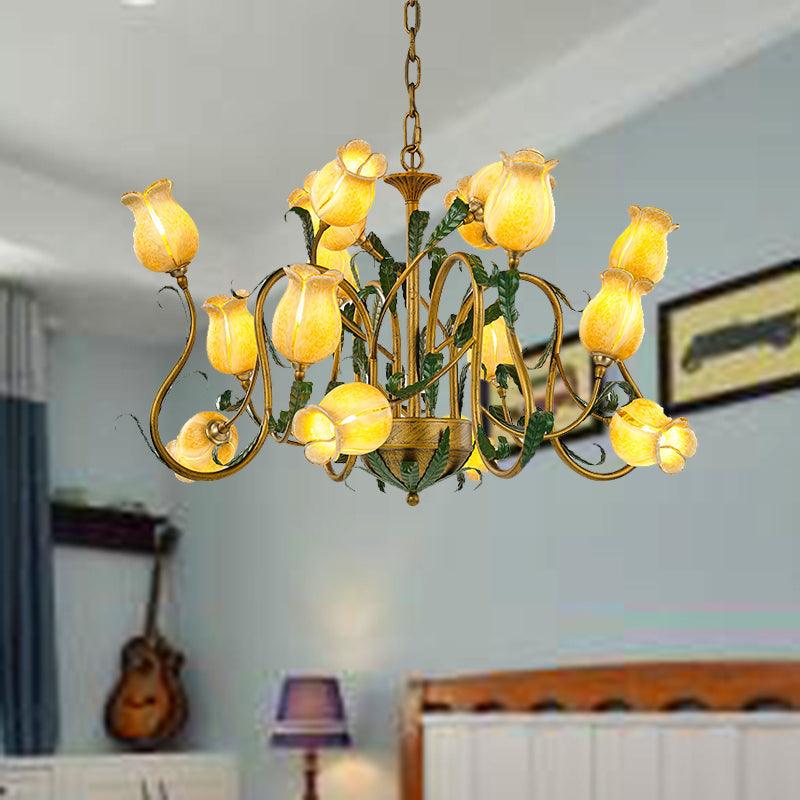 American Flower Metal Hanging Pendant 16 Heads LED Chandelier - Rebooters