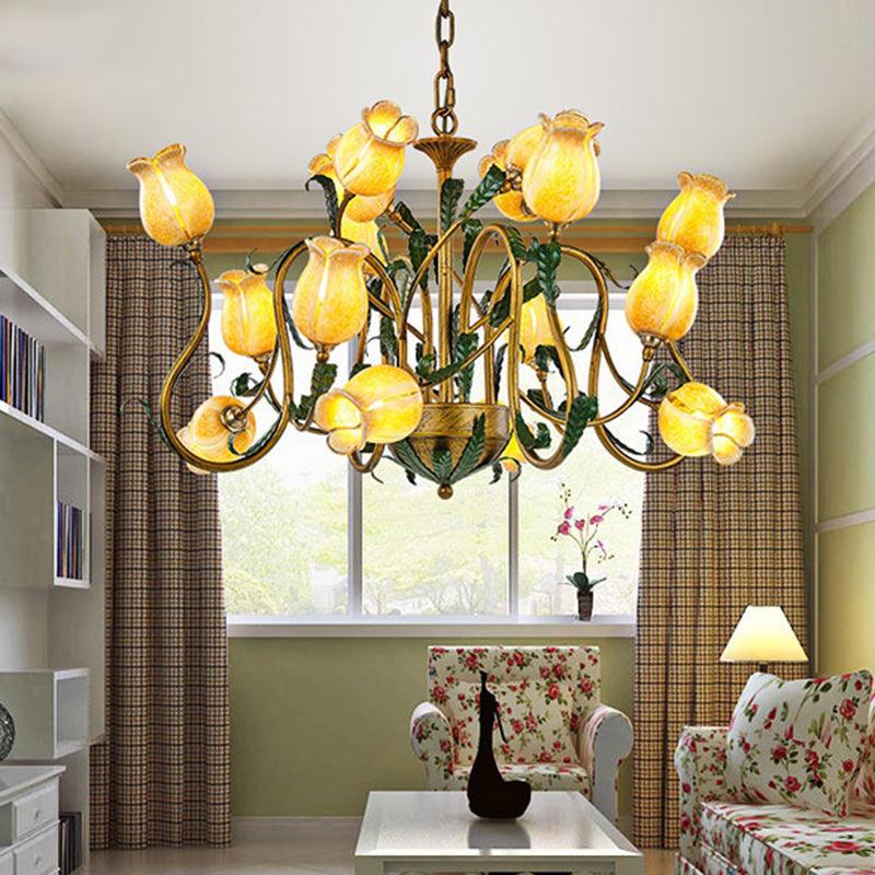 American Flower Metal Hanging Pendant 16 Heads LED Chandelier - Rebooters