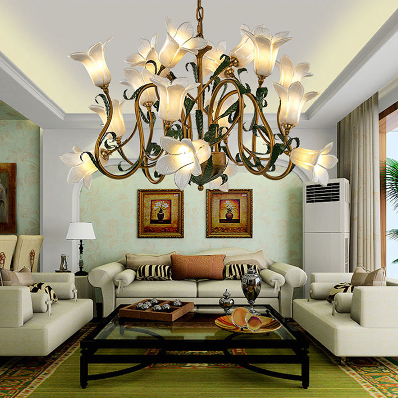 American Flower Metal Hanging Pendant 16 Heads LED Chandelier - Rebooters