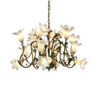 American Flower Metal Hanging Pendant 16 Heads LED Chandelier - Rebooters