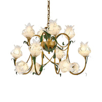American Flower Metal Hanging Pendant 16 Heads LED Chandelier - Rebooters