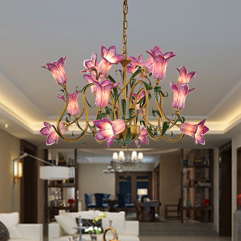 American Flower Metal Hanging Pendant 16 Heads LED Chandelier - Rebooters