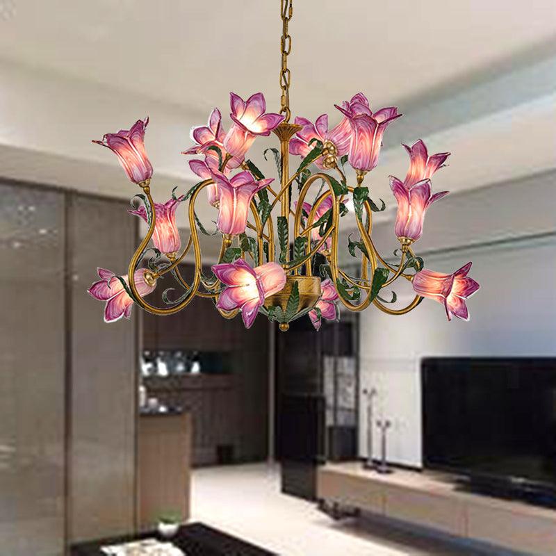 American Flower Metal Hanging Pendant 16 Heads LED Chandelier - Rebooters