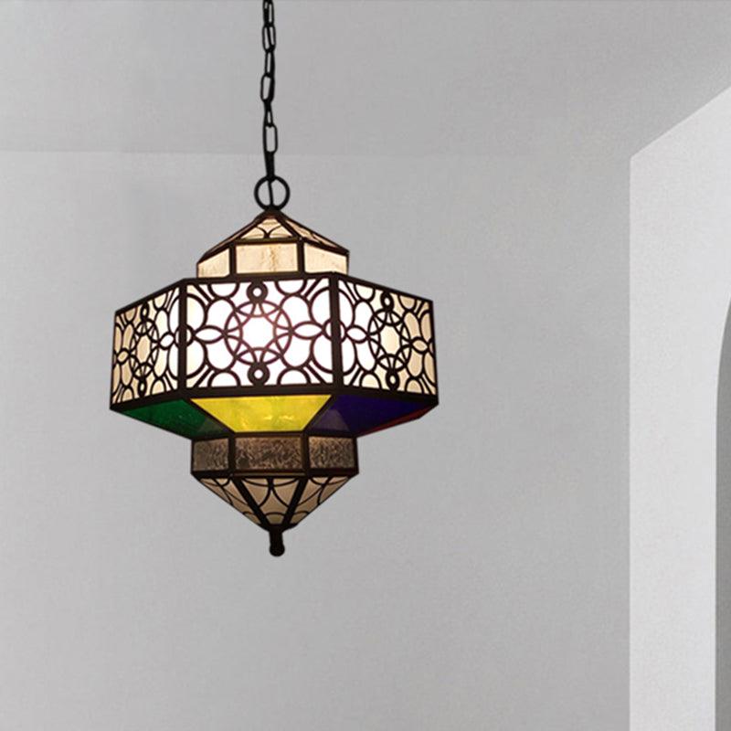 Art Deco Hollow-Out Hanging Light 3 Bulbs Brass Lamp - Rebooters