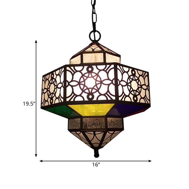 Art Deco Hollow-Out Hanging Light 3 Bulbs Brass Lamp - Rebooters