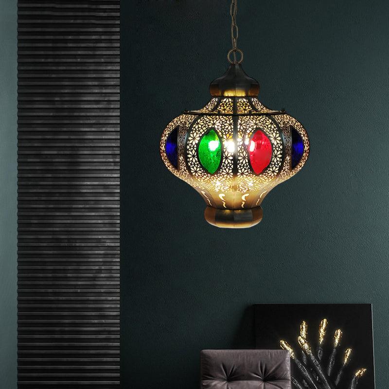 4 Heads Pendant Lighting Mediterranean Ceiling Chandelier in Brass - Rebooters