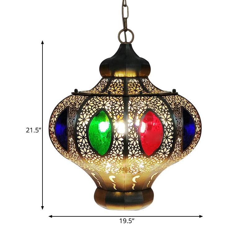 4 Heads Pendant Lighting Mediterranean Ceiling Chandelier in Brass - Rebooters