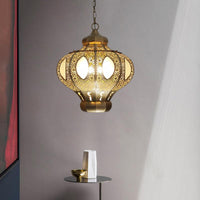 4 Heads Pendant Lighting Mediterranean Ceiling Chandelier in Brass - Rebooters