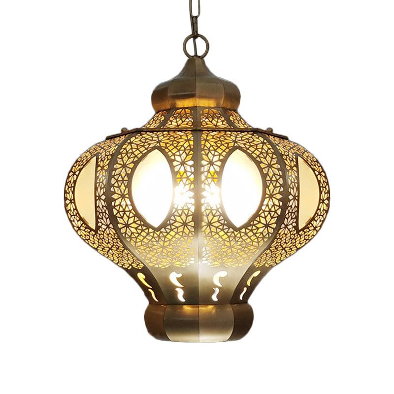 4 Heads Pendant Lighting Mediterranean Ceiling Chandelier in Brass - Rebooters