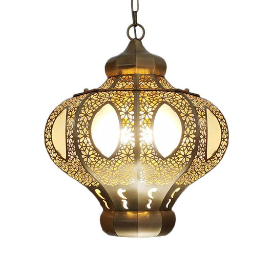 4 Heads Pendant Lighting Mediterranean Ceiling Chandelier in Brass - Rebooters