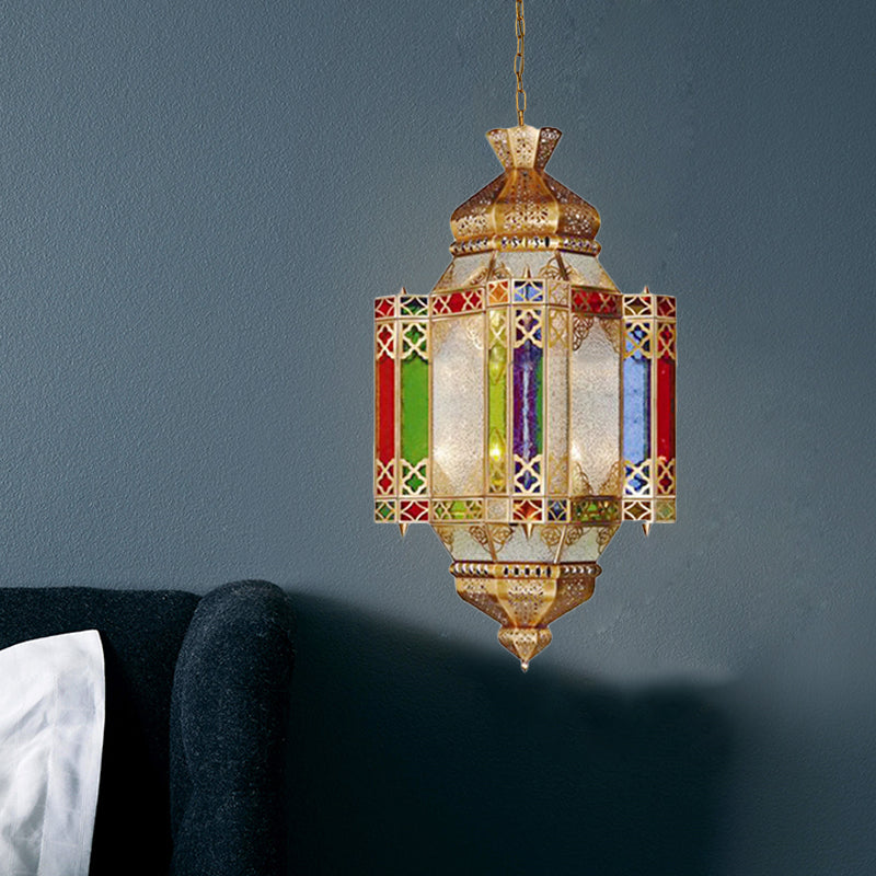 Metallic Castle Suspension Light Art Deco 4-Head Chandelier - Rebooters