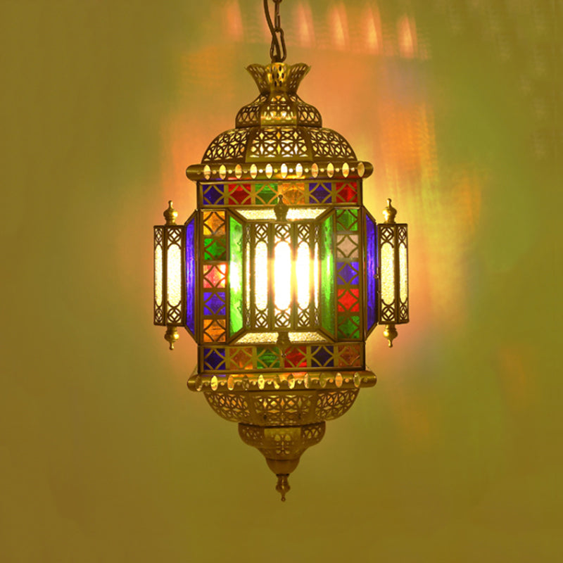 Metallic Castle Suspension Light Art Deco 4-Head Chandelier - Rebooters