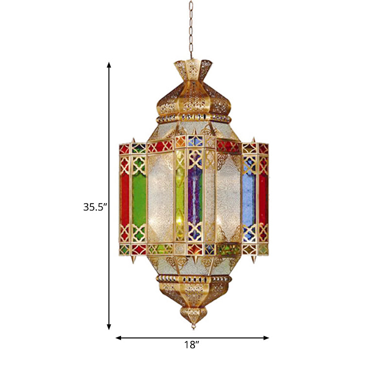 Metallic Castle Suspension Light Art Deco 4-Head Chandelier - Rebooters