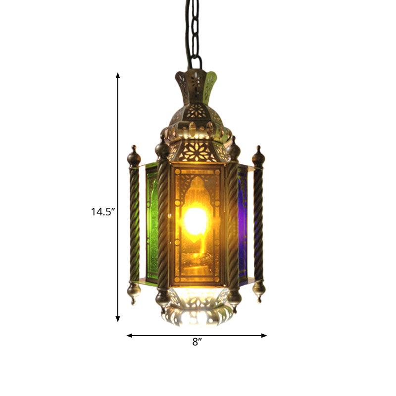 2 Heads Lantern Chandelier Lighting Arab Brass Finish Lamp - Rebooters
