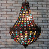 Metal Teardrop Chandelier Light Fixture Decorative 2 Lights Restaurant Hanging Lamp in Black - Rebooters