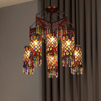 6 Bulbs Hanging Chandelier Bohemian Cylinder Pendant Light - Rebooters
