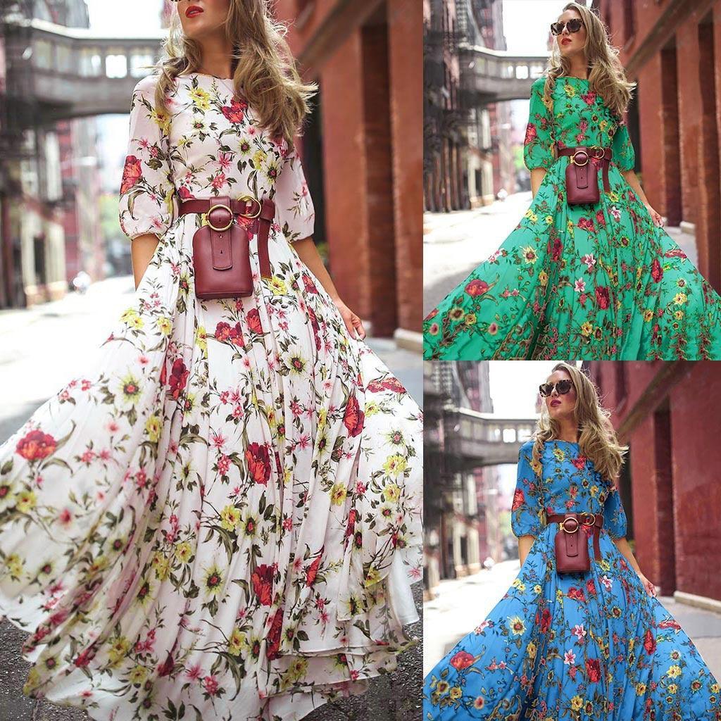 Elegant Gabrielle Women's Maxi Dress with Floral Print Design Rebooters Maxi Women's Dresses