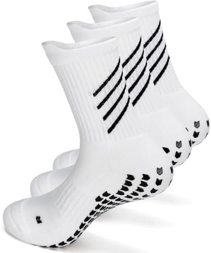 Rebooters Anti-Slip Grip Sports Socks – Cushioned, Breathable Cotton Blend, Unisex