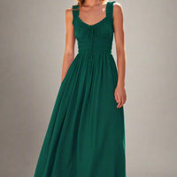 Matilda Sleeveless Maxi Dress with Flattering Ruched Detailing - Rebooters -Women's Dresses