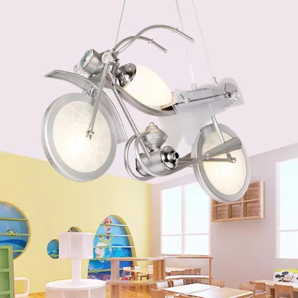 Monochrome Bicycle Pendant Light Modern Stylish Metal Hanging Light for Shop - Rebooters