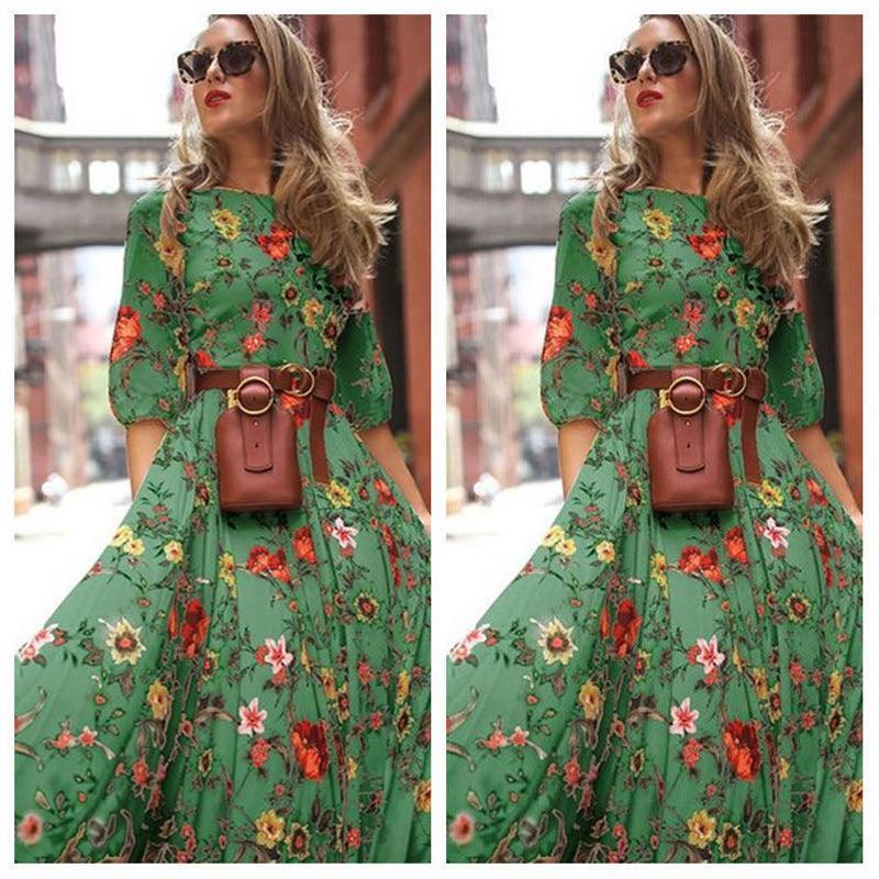 Elegant Gabrielle Women's Maxi Dress with Floral Print Design Rebooters Maxi Women's Dresses
