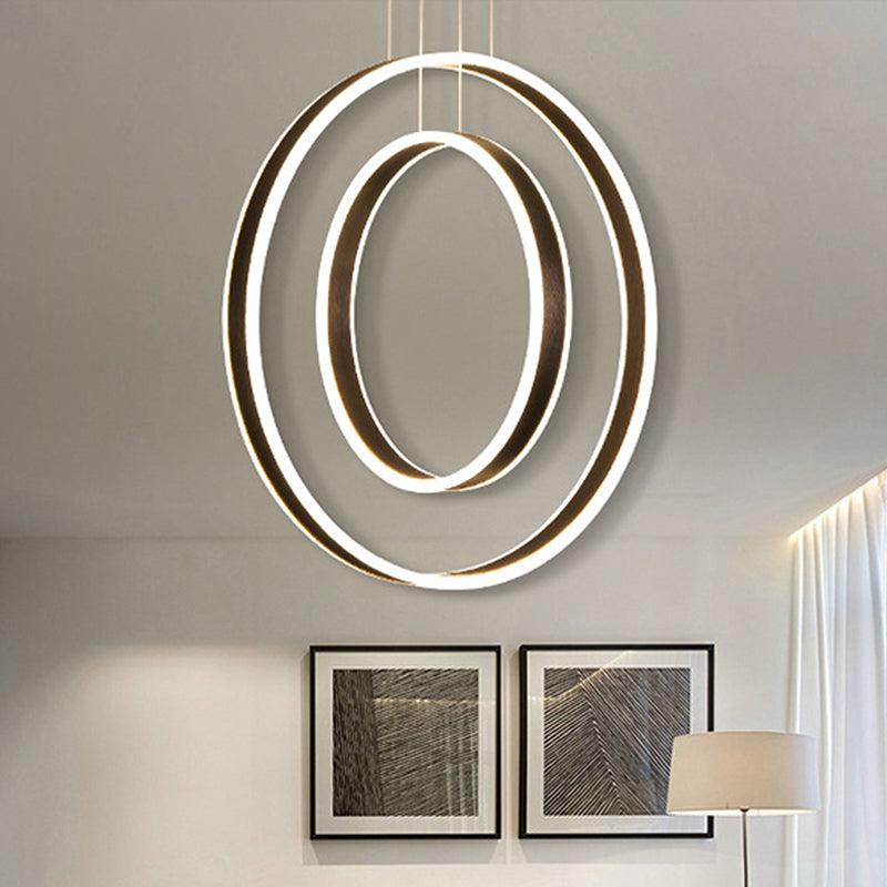 23.5"/31.5" Dia Rings Acrylic Chandelier Minimalist LED Light - Rebooters
