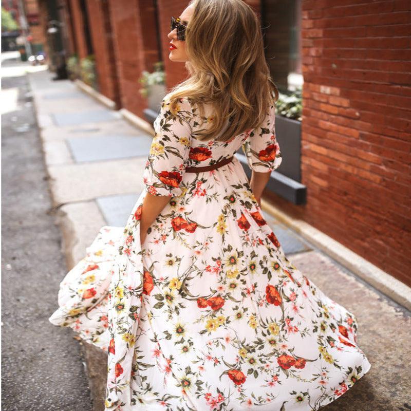 Elegant Gabrielle Women's Maxi Dress with Floral Print Design Rebooters Maxi Women's Dresses