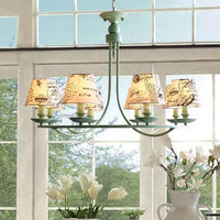 Tapered Shade Pendant Light Nordic Stylish Metal Hanging Light in Green for Kindergarten - Rebooters