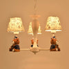 Modern Style White Pendant Light Tapered Shade Bear Metal Chandelier - Rebooters