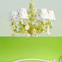 Tapered Bedroom Pendant Chandelier Traditional Metal Green Fixture - Rebooters