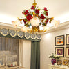 Metal Yellow Ceiling Chandelier Flared 5/8 Bulbs LED Light - Rebooters