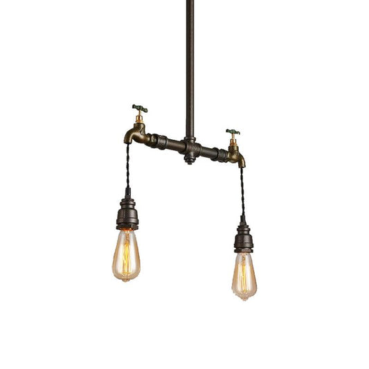 Black 2/4/6 Lights Chandelier Light Fixture Vintage Style - Rebooters