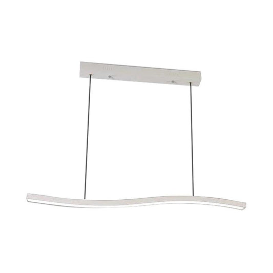 Acrylic Wave Chandelier Lighting Modernist Led Pendant Lamp - Rebooters