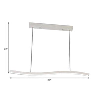 Acrylic Wave Chandelier Lighting Modernist Led Pendant Lamp - Rebooters