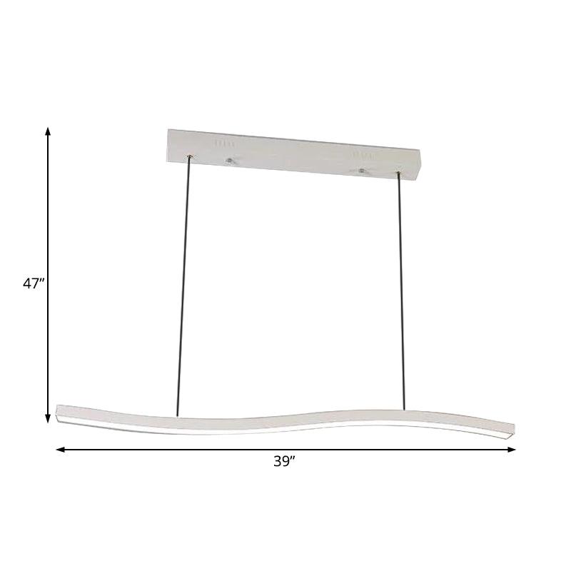 Acrylic Wave Chandelier Lighting Modernist Led Pendant Lamp - Rebooters