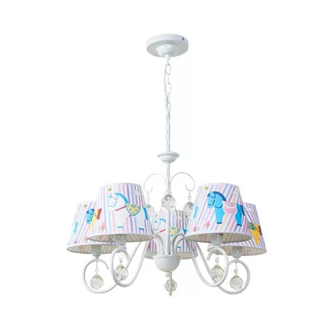 Cartoon Pony Hanging Light 5-Light White Chandelier - Rebooters