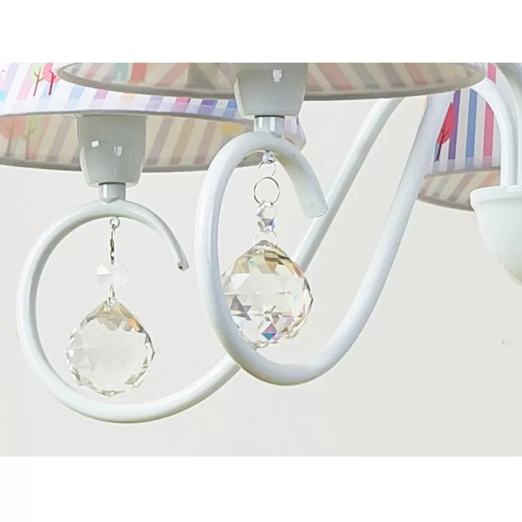 Cartoon Pony Hanging Light 5-Light White Chandelier - Rebooters