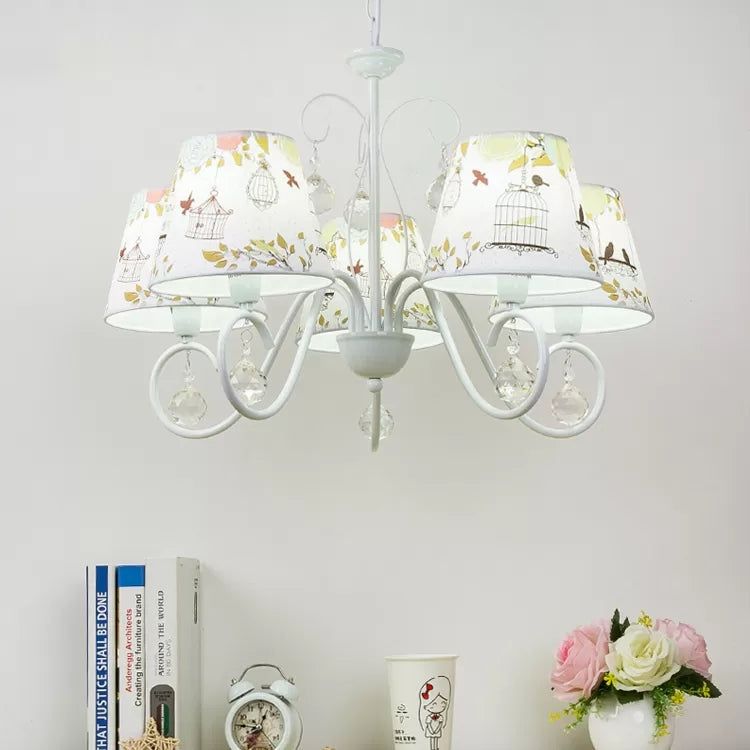 Cartoon Pony Hanging Light 5-Light White Chandelier - Rebooters