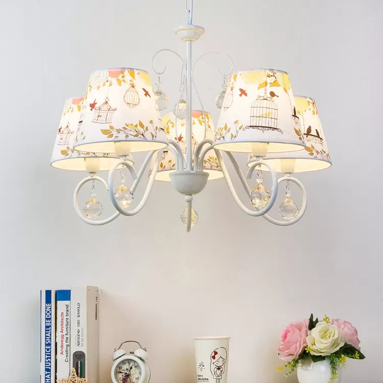 Cartoon Pony Hanging Light 5-Light White Chandelier - Rebooters