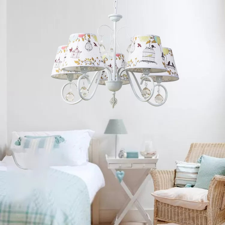 Cartoon Pony Hanging Light 5-Light White Chandelier - Rebooters