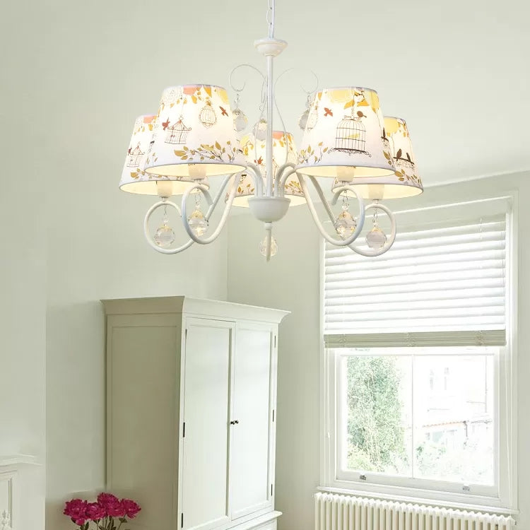 Cartoon Pony Hanging Light 5-Light White Chandelier - Rebooters