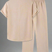 Comfortable Solid Color Casual Men Set for Summer Rebooters - mens 2 piece set