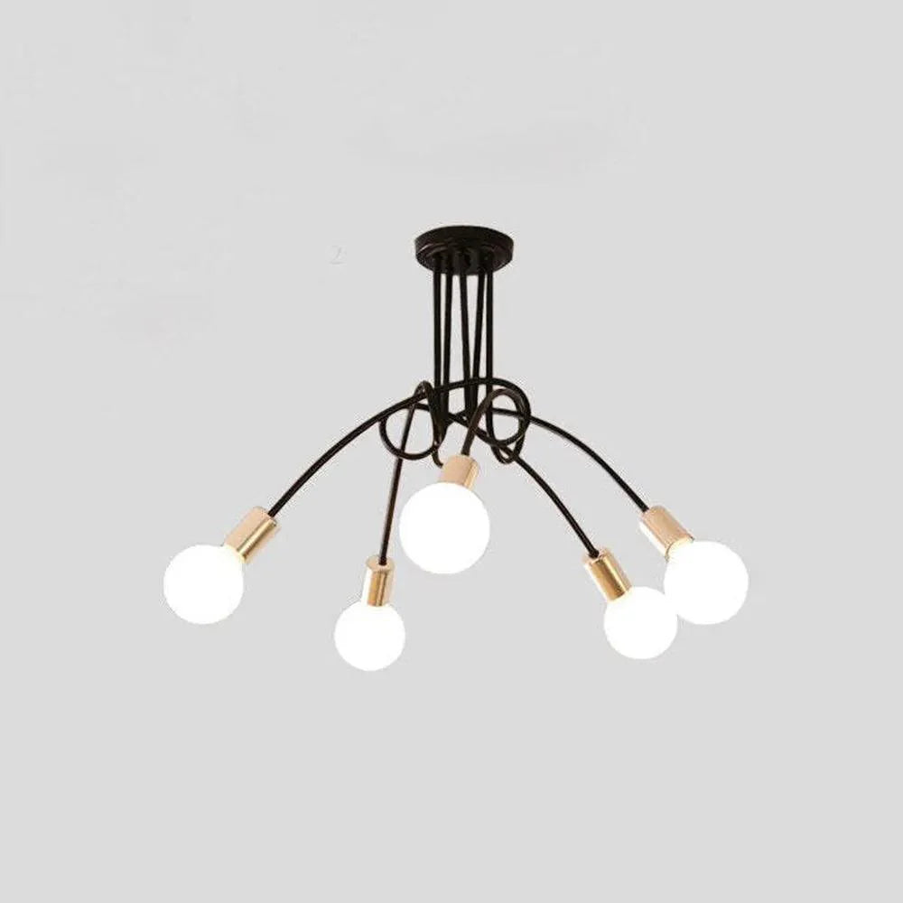 White Multi-Bulb Entwined Ceiling Light for Modern Spaces - Rebooters