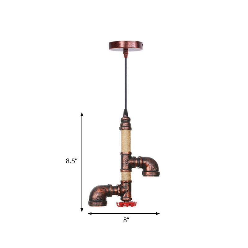 Pipe Corridor Hanging Chandelier Industrial Iron 2 Lights - Rebooters